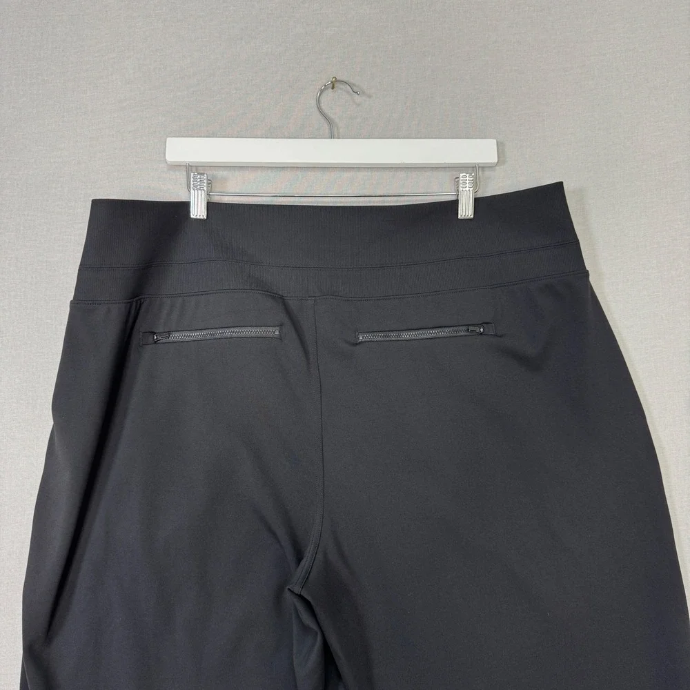 Athleta Venice High Rise Wide Leg Pants Womens 2X Black Yoga Trouser Athleisure